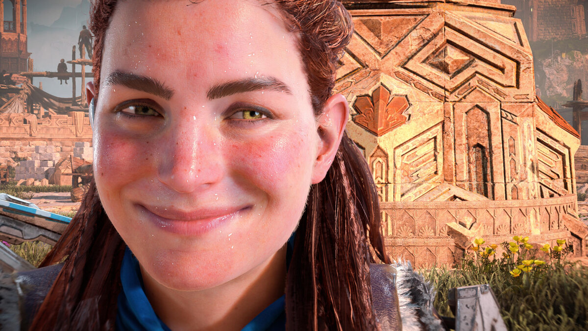 Элой из 2-й части франшизы Horizon. Sony смогли в некстген, у главной героини прорисована каждая ворсинка, каждая потовая железа!