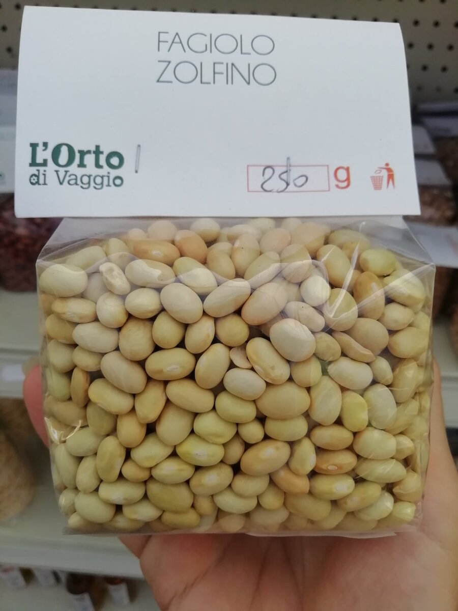 250 граммов фасоли Zolfino - 8 евро