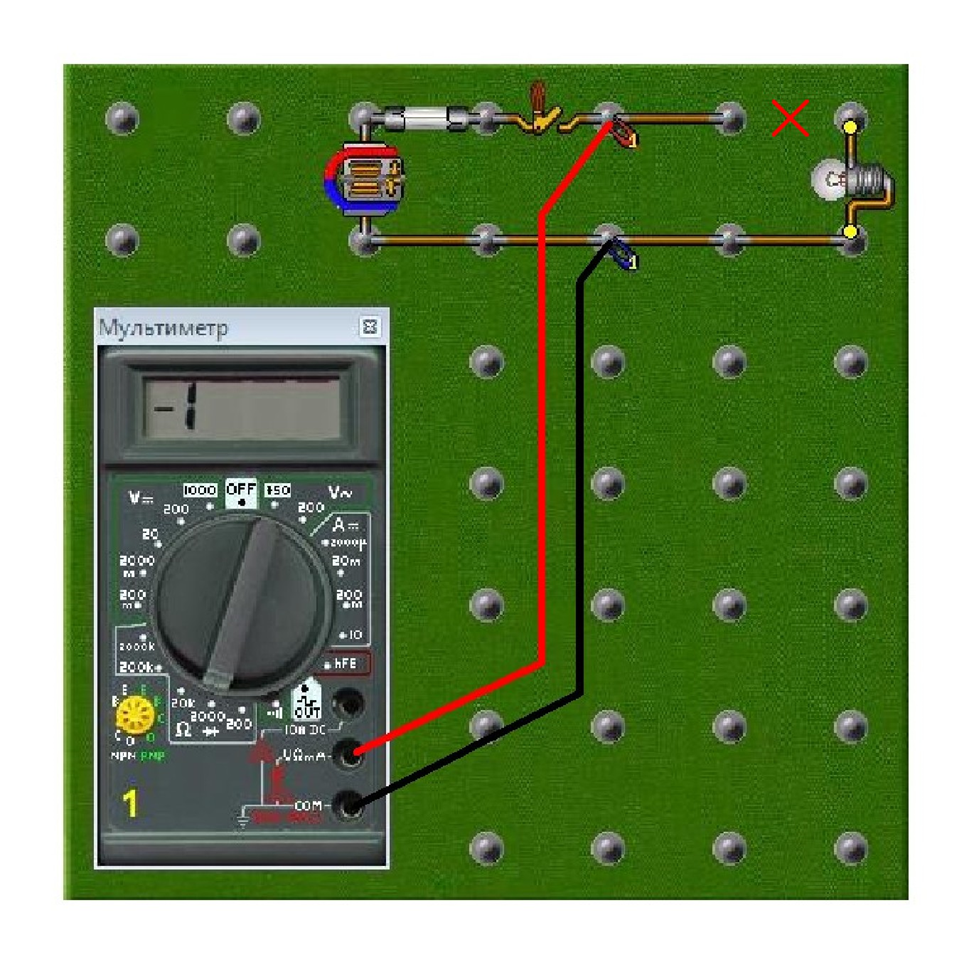 Обрыв в электрической цепи, сопротивление электрической цепи стремится к бесконечности