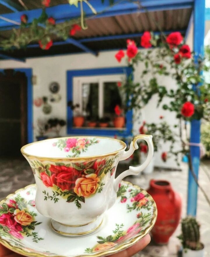 Фото из инстаграма с английской чашкой Royal Albert