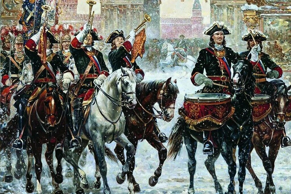 Василий Нестеренко, "Москва встречает героев Полтавы" (источник фото: https://www.fondsk.ru/news/2018/06/27/poltavskaja-batalija-pamjatniki-i-daty-46356.html)