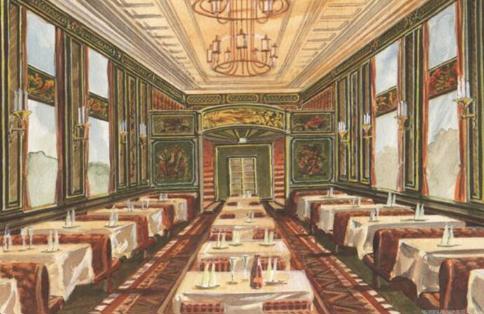 Нарисованные интерьеры немецких поездов на широкой колее