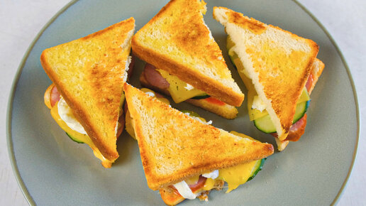 Ингредиенты для горячих бутербродов с колбасой и сыром
