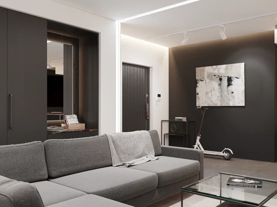 Открытая прихожая с входной дверью Cyber