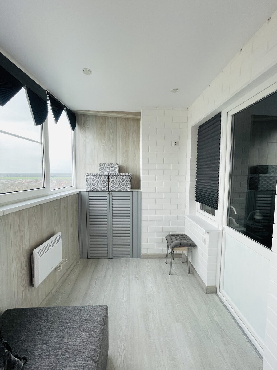 Наша работа по отделке балкона в Краснодаре по ул. Марины Цветаевой, д 3/1