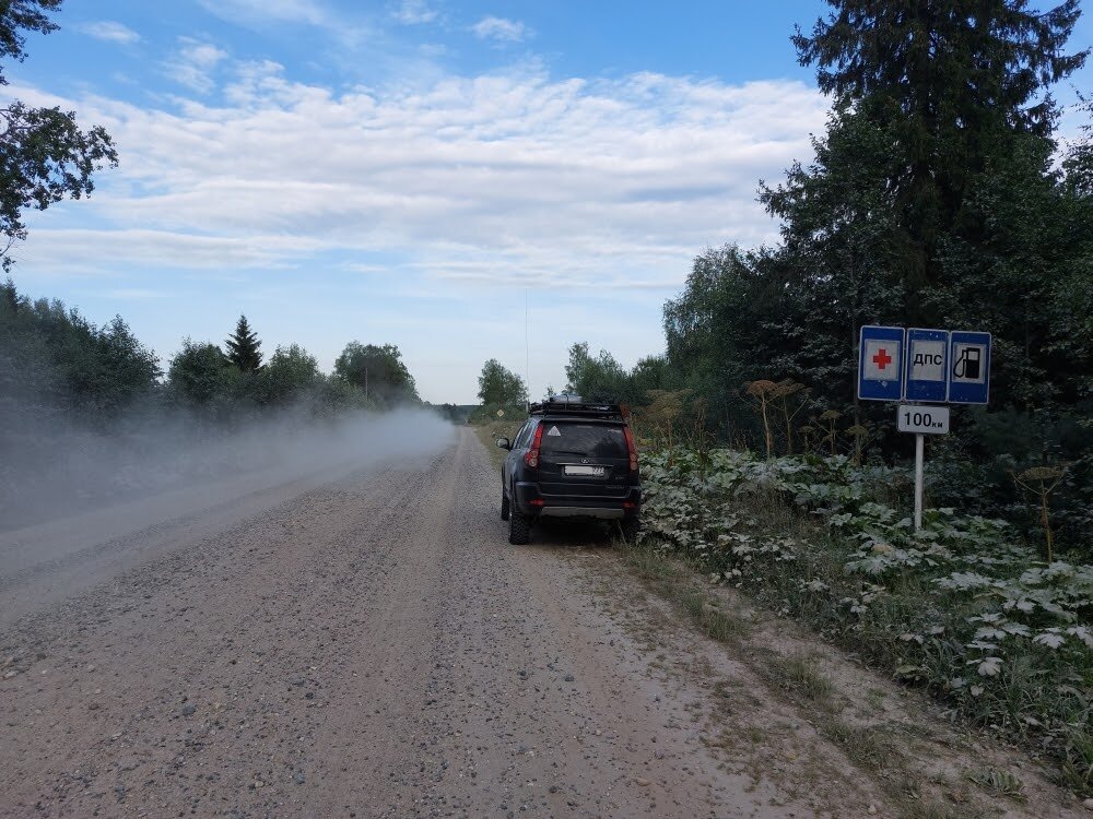 Автодорога из Плесецка в Кенозерье зимой