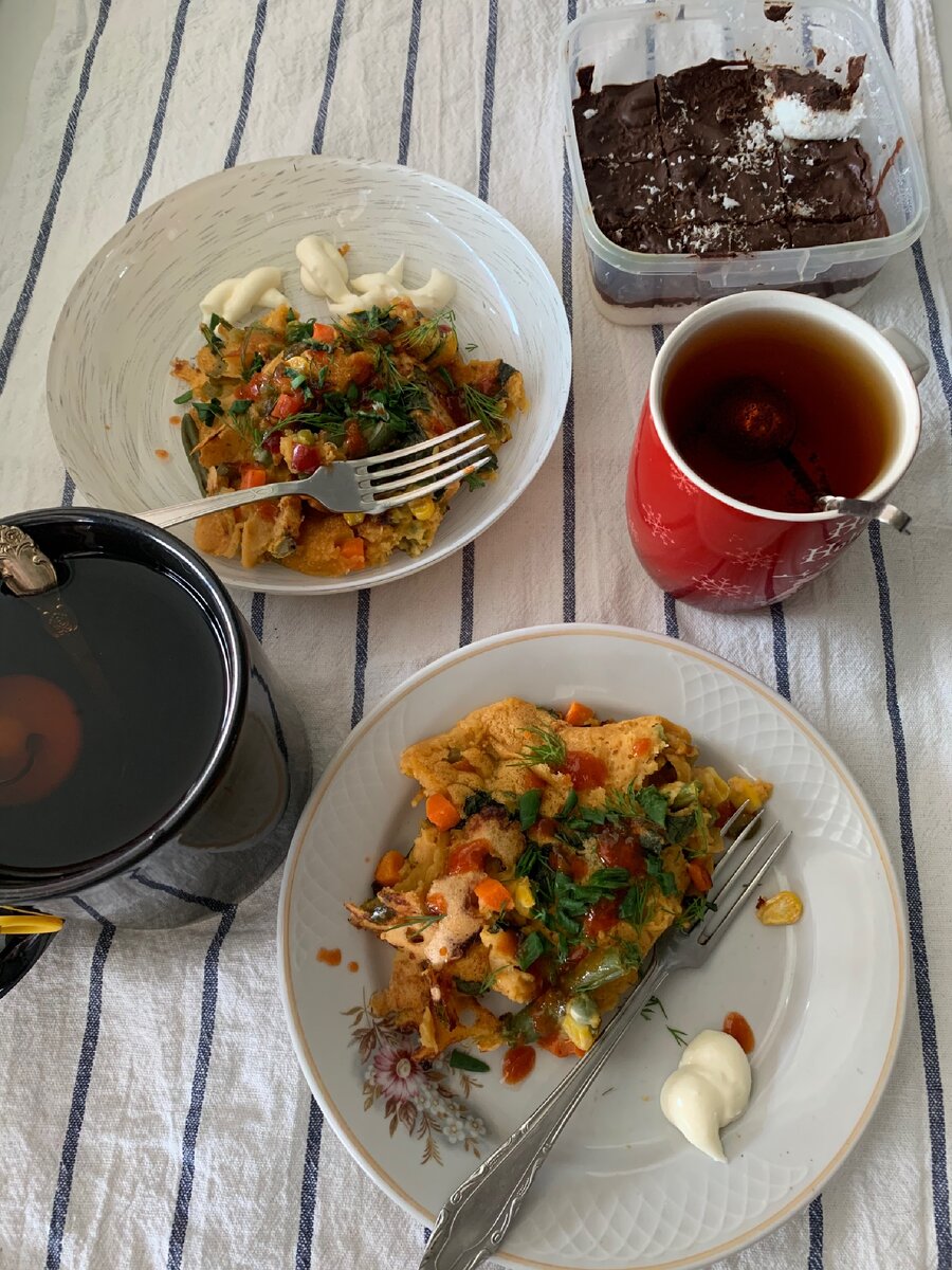 Такой омлетик и в уголке баунти домашний:)