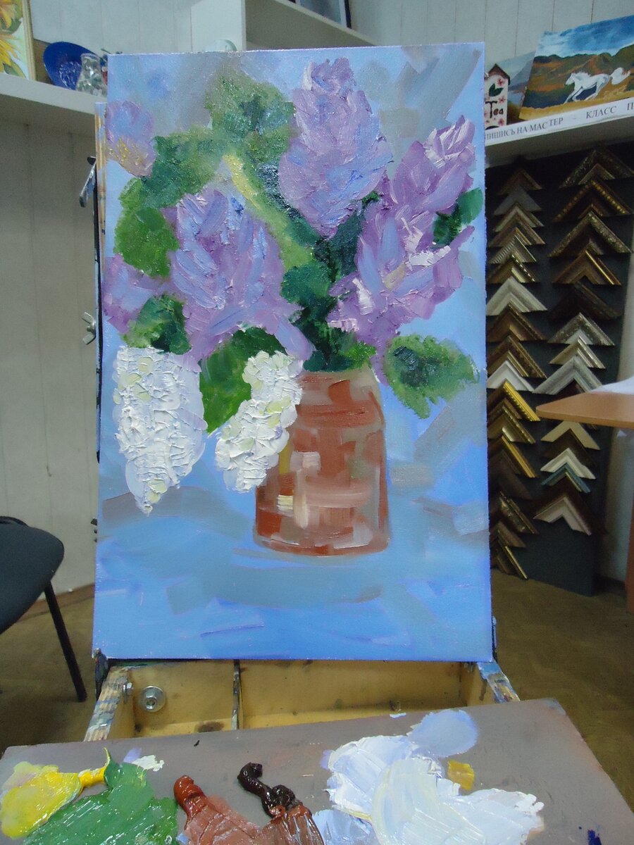 Мастер-класс по масляной живописи "Букет сирени" (2016 г.)