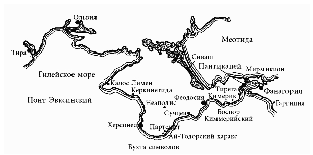 Карта Крыма в античное время