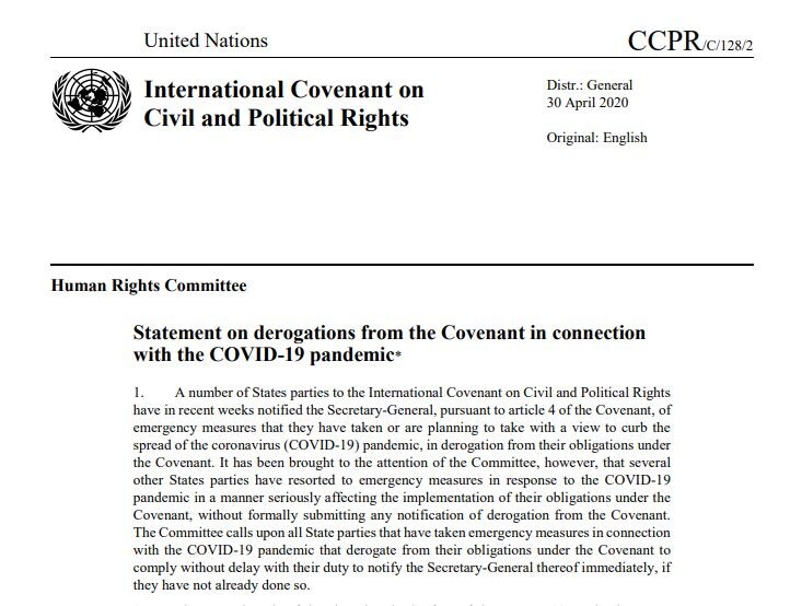 фрагмент заявления с официального сайта КПЧ https://www.ohchr.org/