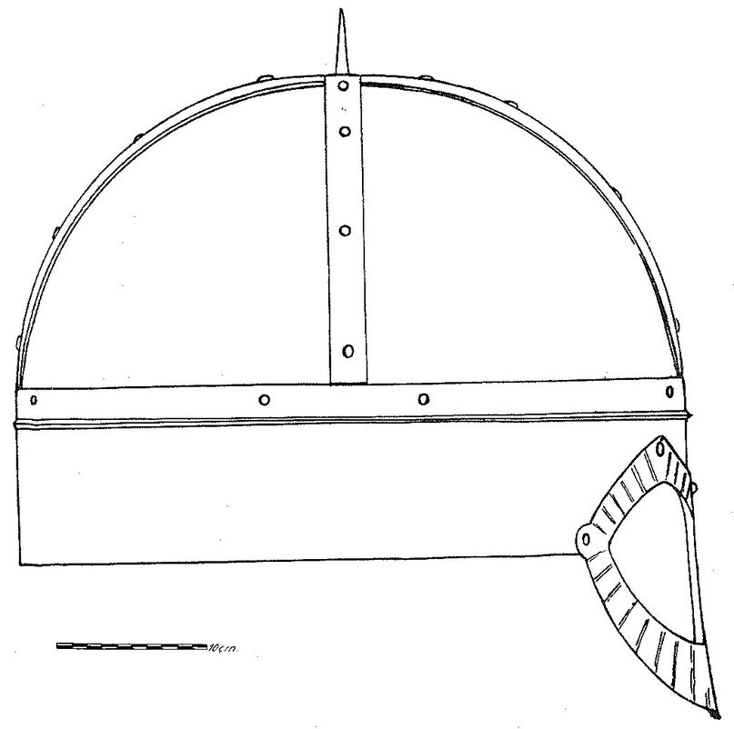Чертеж шлема. Богатырский шлем сбоку. Шлем Гьермундбю чертёж. Шлем викинга вид сбоку. Шлем из Гьермундбю выкройки.