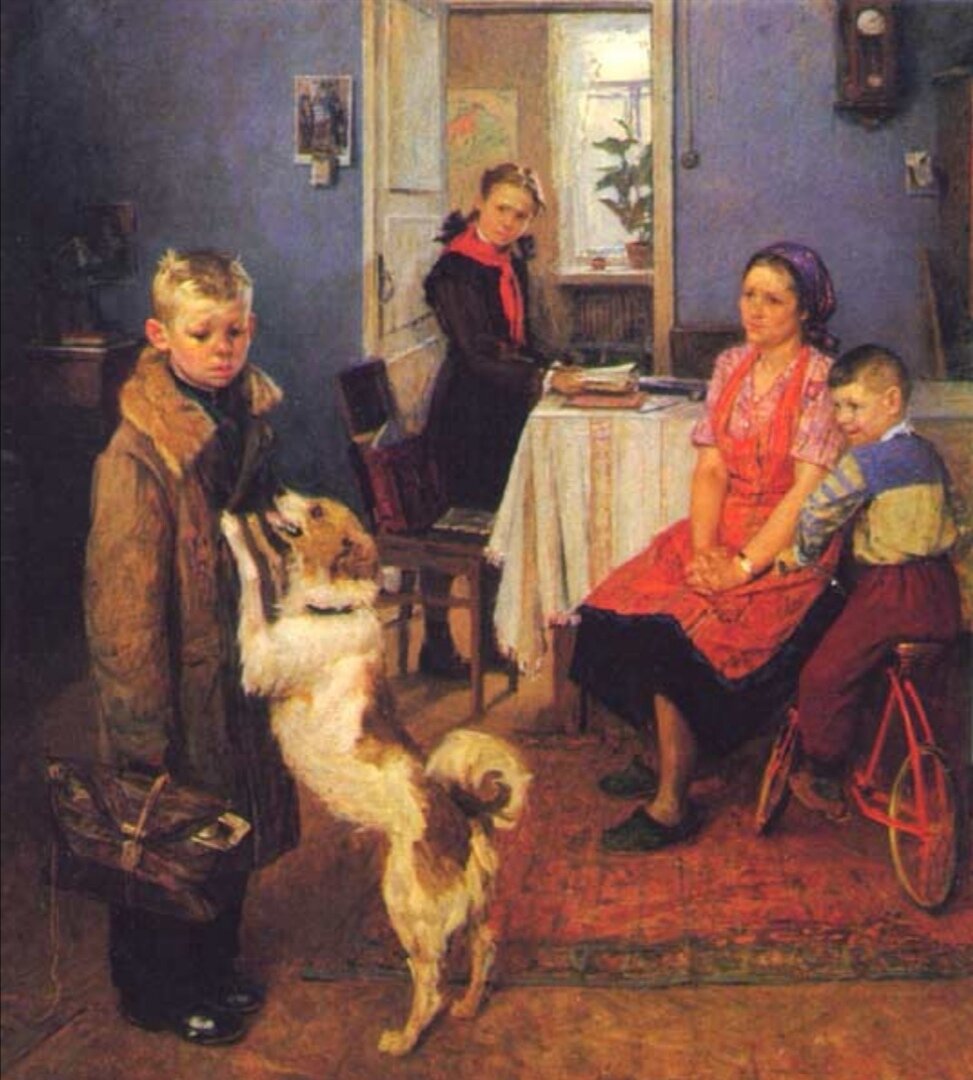 Фёдор Решетников - Опять двойка, 1952 г.