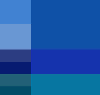 оттенки синего