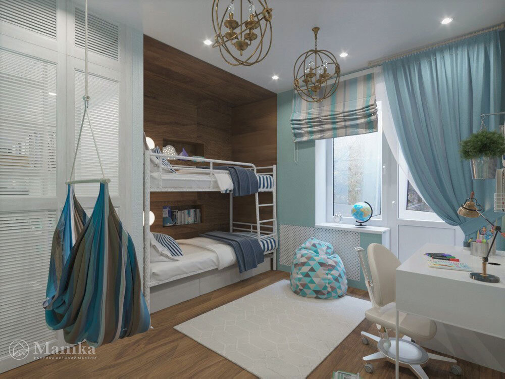 Детская двухъярусная кровать 