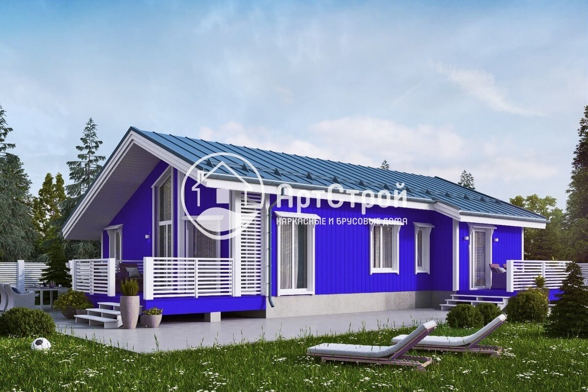 Внешний вид дома «Маарика» с фасадами разных цветов