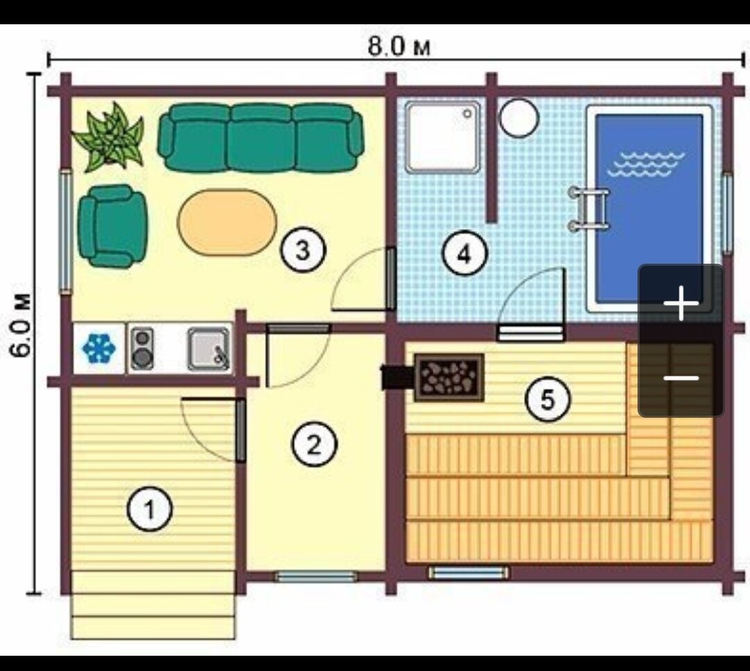 Строим баню своими руками. 
Хочется начать с факта, который, уверен, известен каждому – русская баня является прекрасным завершением трудового дня, трудовой недели или, может быть, трудового года, у кого как. Помните: «Каждый год 31 декабря…». И что немаловажно, русская баня очень полезна для здоровья.

Уникальность ее заключается в том, что при температуре 80-90 градусов температура человека поднимается до 40-41 градуса, а внутренние органы нагреваются до 39 градусов. Что очень способствует профилактике и лечению огромного количества заболеваний (сердечно-сосудистой системы, опорно-двигательного аппарата и т.д.). Баня успокаивает нервную систему, восстанавливает силы и дает ощущение бодрости и свежести. Плюс к этому, процедуры в бане являются отличным дополнением к комплексному лечению целлюлита (информация для женщин, обеспокоенных сохранением стройности своей фигуры).

Постройте свою собственную баню и наслаждайтесь приятными ощущениями.
В этой статье мы рассмотрим, как устроить русскую баню по всем правилам.

Хотите построить баню? Не забудьте взять в аренду экскаватор. Предлагаем аренду этого экскаватора в Липецке и Липецкой области для любых земляных работ. Строительство бани, коттеджа и других объектов с помощью современной спецтехники. Аренда экскаватора - быстрое, надежное и доступное строительство своим руками!

Первый шаг. Выбираем место для бани.

Баня может находиться в отдельном здании, в пристрое к дому или внутри самого дома. В последних двух случаях у вас не возникнет проблем с освещением, водопроводом и канализацией, все это уже есть в доме.
Отдельно стоящую баню нужно будет основательно утеплить. Если баня находится в доме, то особенное внимание при утеплении следует уделить лишь парилке. Это при условии, что в этом доме вы живете, и он регулярно отапливается. Если это дачный дом, в котором вы бываете нечасто, то утеплить следует всю баню, чтобы не было необходимости протапливать весь дом ради пары часов пребывания в бане.

Следует заметить, что в случае возникновения пожара, отдельно стоящая баня имеет свои преимущества. Она гораздо безопаснее.

Второй шаг. Планировка бани.

Самая простая баня обычно состоит из парной и предбанника. В наиболее полном и комфортабельном варианте – это четыре помещения: парилка, мыльня, предбанник (комната для раздевания) и тамбур.

Тамбур находится сразу за дверью в баню, он препятствует проникновению холодного воздуха внутрь основного помещения.
За тамбуром – предбанник, 4-6 кв. м с окном. В предбаннике можно раздеваться и отдыхать после парилки. Для этого там должна быть установлена скамья и, по желанию, стол. Чтобы сделать отдых полноценным.

В мыльне (размер 4-8 кв. м), как понятно из названия, люди моются. Здесь должны находиться баки с горячей и холодной водой, шайки, веники и прочие приятные банные принадлежности. Обязательно должна быть скамья, на которой можно разместиться лежа. Поэтому длина одной из стен должна быть не менее 2 м. Если позволяет место, можно разместить две скамьи.

Площадь парилки обычно составляет около 9 кв. м, и лучше сделать ее квадратной. Для снижения потерь тепла и пара следует сделать дверь с высоким порогом и низкой коробкой. Рядом с дверью, в углу устанавливают печь-каменку, в нее встраивают бак для нагрева воды. Вдоль глухой стены располагают лавки.

Высота бани обычно выбирается минимально возможная, чтобы сделать объем помещения как можно меньше. Потому что, чем больше помещение, особенно парилка, тем больше требуется времени, чтобы прогреть его до нужной температуры. Рассчитать высоту помещения нужно так: верхний ряд камней в печке должен быть на расстоянии 1 м от пола, расстояние до потолка должно оставаться примерно таким же, чуть выше (примерно 1,1 м). Над полком потолок должен быть примерно на таком же расстоянии, чтобы можно было сидя пользоваться веником. Таким образом, получается высота помещения в бане – не менее 2,1 м.

В качестве внутренней обшивки парной используйте лиственную древесину (ни в коем случае не хвойные породы, иначе не отмоетесь от смолы), лучше всего липу или осину, они дают при запаривании потрясающий запах.

Шаг третий. Вентиляция.

Она обеспечит вам приток свежего воздуха и перемешает его в парной. Если вентиляции не будет, то печь будет греть воздух только вокруг себя. Лучший вариант – сделать входное отверстие в полу за печью, чтобы печка была на пути поступления холодного воздуха и быстро его прогревала и сушила. А выходные отверстия оборудуйте по диагонали помещения, одно на высоте 1-1,2 м, другое – под потолком. Оба отверстия связываются между собой вентиляционным ходом, который должен быть выведен в основную вентиляцию или на чердак. Все отверстия закрываются решеткой с задвижкой, которая регулирует поток воздуха. При правильно устроенной вентиляции парная будет прогреваться гораздо лучше.

Шаг четвертый. Внутренняя отделка.

Дерево, используемое для отделки бани, должно быть без всякой лакировки, только олифа или морилка. Поверхности лавок и всех прочих предметов, соприкасающихся с кожей, приятными на ощупь. Металлические элементы нужно спрятать в дерево, стальные детали – оцинковать. Лучше использовать латунь или бронзу. Эти материалы коррозийно устойчивы.

Освещение лучше выбирать неяркое. Светильники могут быть потолочными, угловыми, настенными, дело вкуса. Главное требование – применять только специальные термовлагостойкие варианты.

Шаг пятый. Бассейн.

Необязательный, но очень приятный шаг. Особенно, если рядом с баней нет ни речки, ни озера, ни хотя бы пруда. Бассейн можно сделать самому, можно купить разборный.