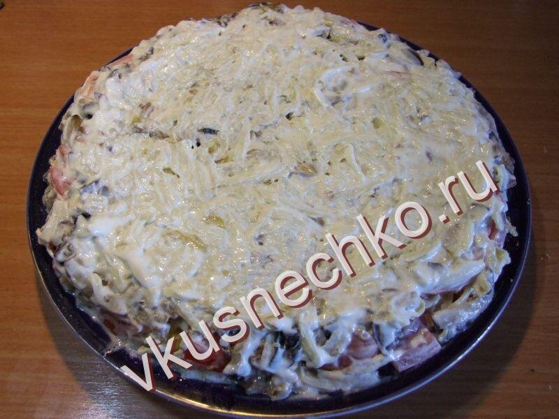 Салат из баклажанов с сыром