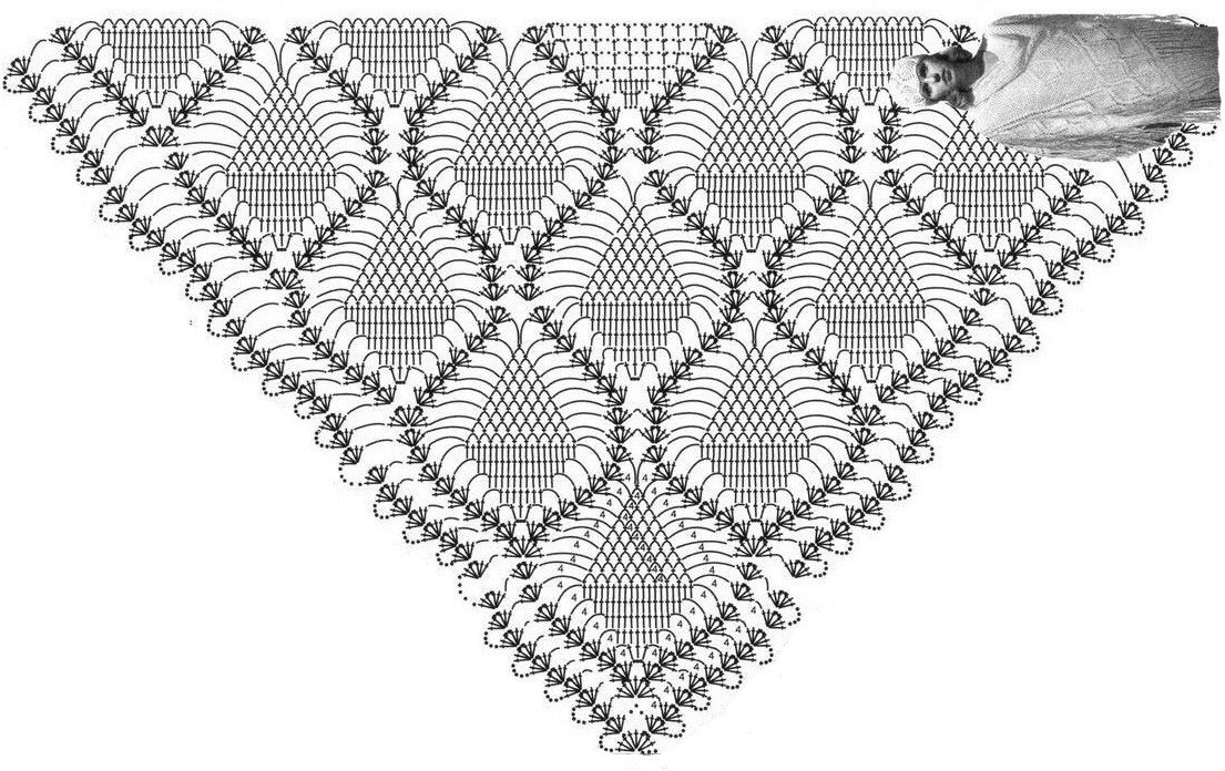 А вот и схемка. Только ананасы здесь получатся больше, чем на фото.