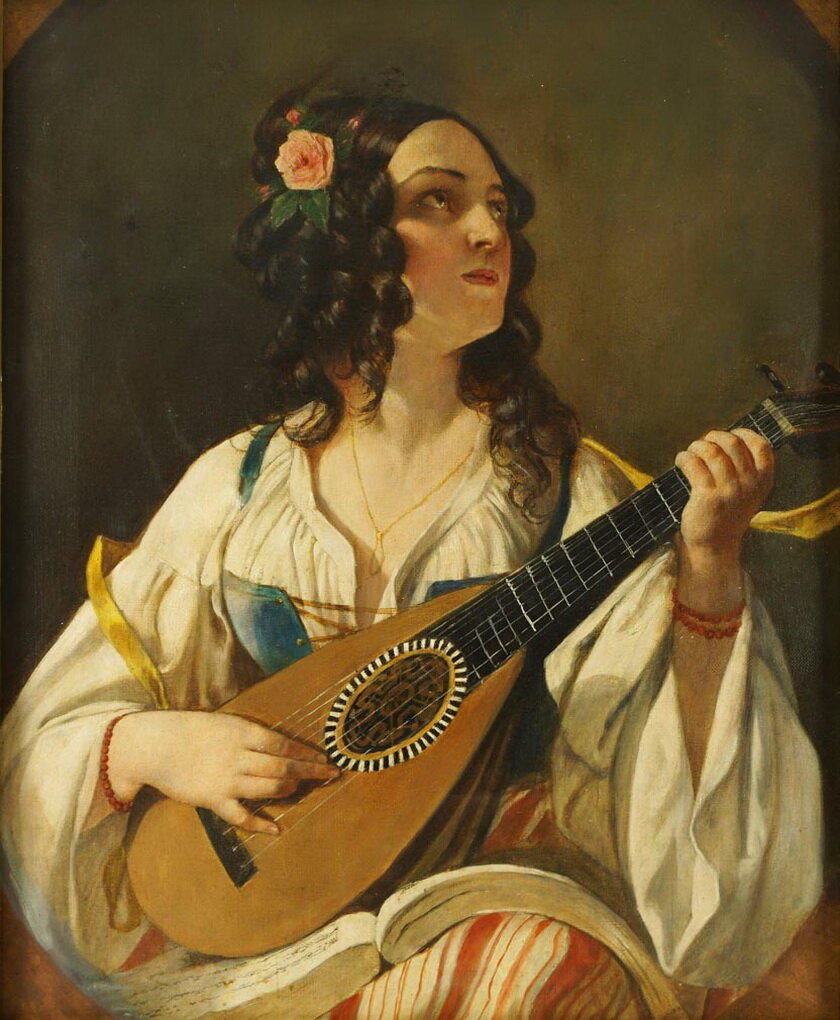 Играющая на лютне