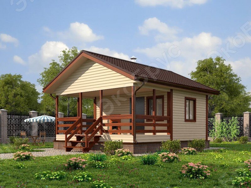 Рисунок 1. Проект каркасной Бани-14