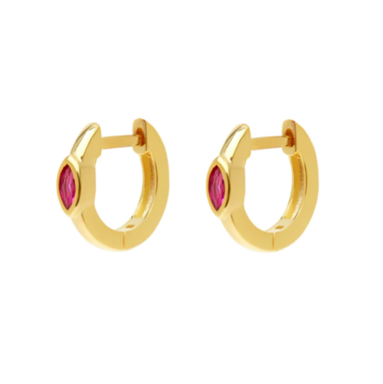 DÉJÀ VUGolden Red Gem Earrings, 3200 руб.