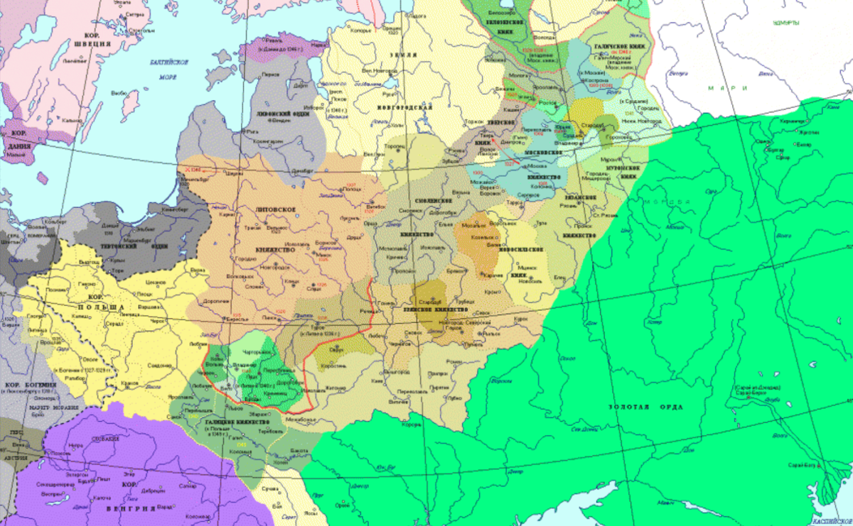  Русские земли в первой половине XIV века. Источник: livejournal.com
