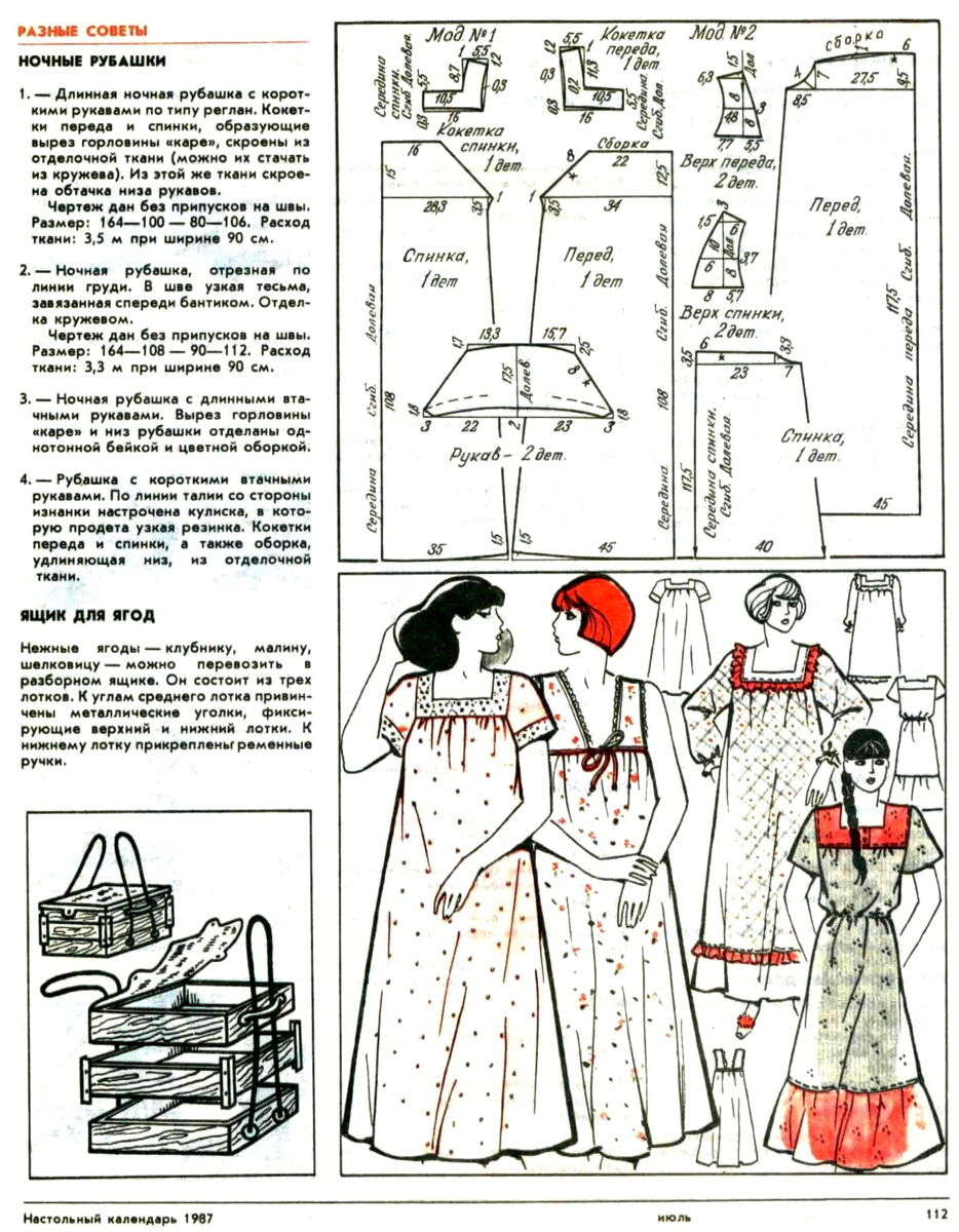 14 моделей ретро халатов и ночных рубашек для пышных дам! Схемы выкроек! |  Юлия Жданова | Дзен