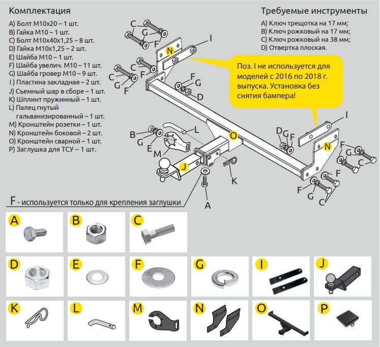 Комплектация и инструменты.