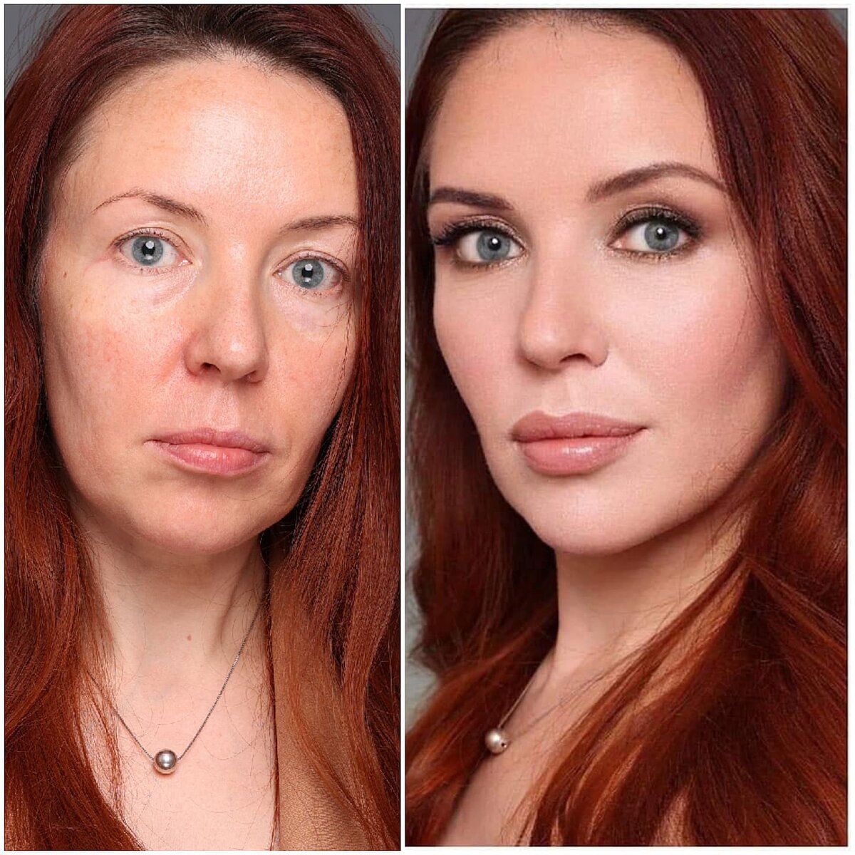 На фото - моя работа, омолаживающий лифтинг-макияж для моей ученицы Валерии.