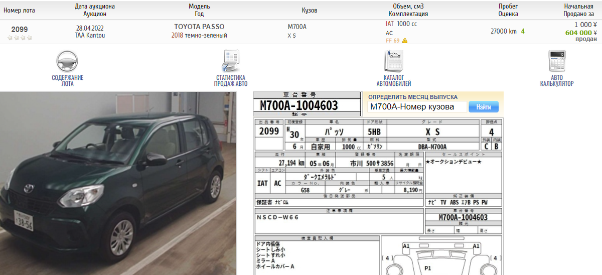 Калькулятор аукционов японии автомобили