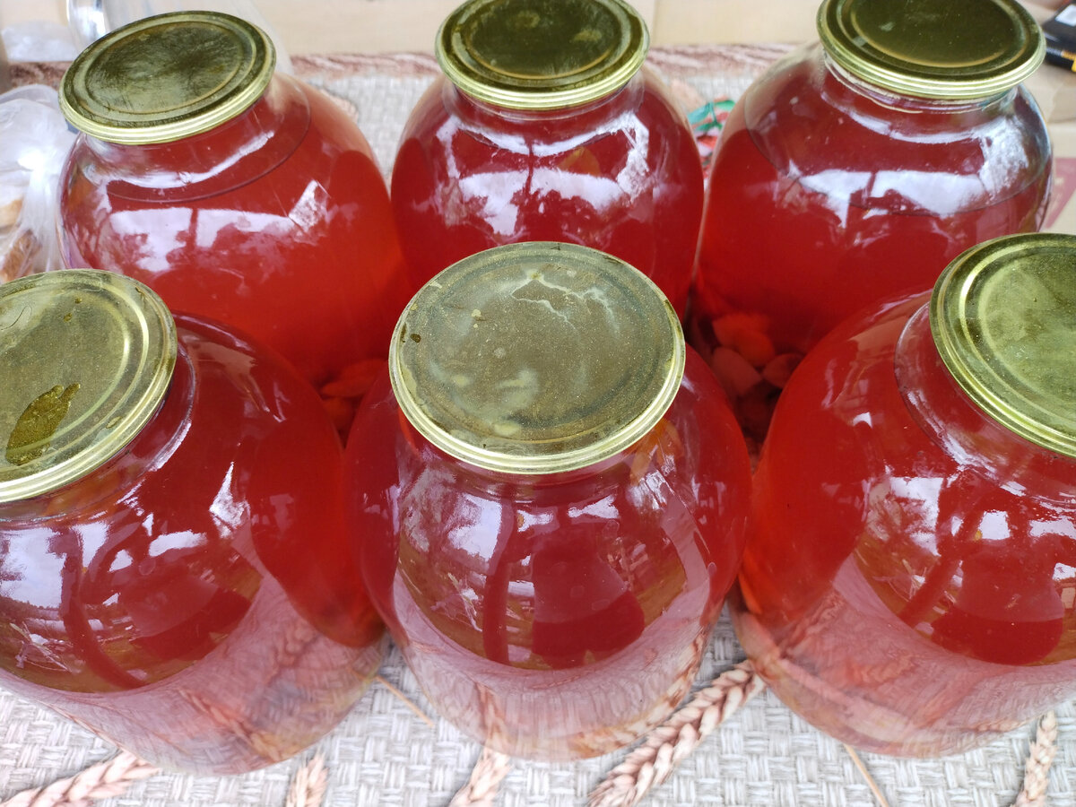 Компот из привезённых с юга фруктов.