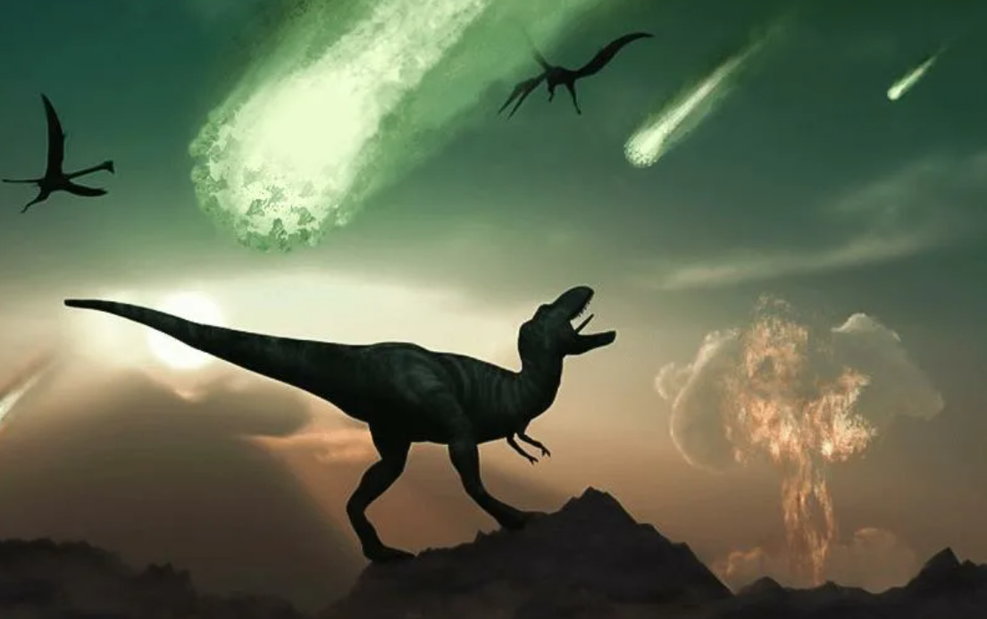 Динозавры звезда. Падение метеорита вымирание динозавров. Вымирание динозавров метеорит. Динозавры вымерли. Гибель динозавров.