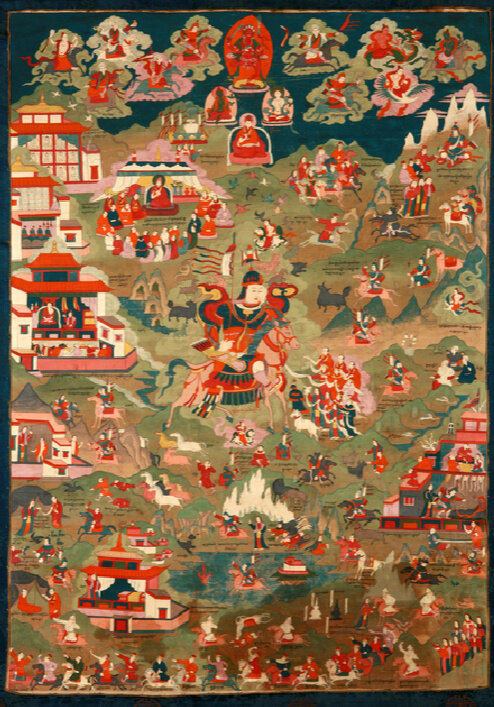 Гэсэр. Тибет, 1900-1959 гг. Провинциальный краеведческий музей (англ. Sichuan Provincial Museum), Сычуань. Эл. ресурс URL: https://www.himalayanart.org/items/55019