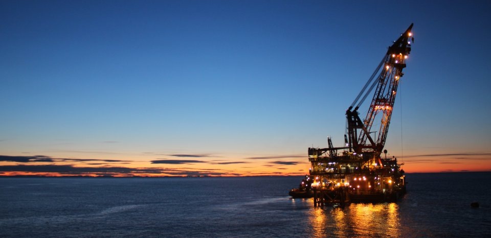 Вега Pleyade шельфового газоконденсатного месторождения у побережья огненной Земли в Аргентине.