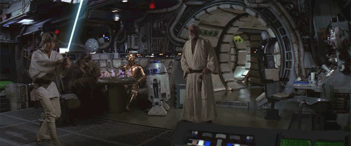 "Сокол" внутри. Звездные войны. Эпизод IV: Новая надежда.