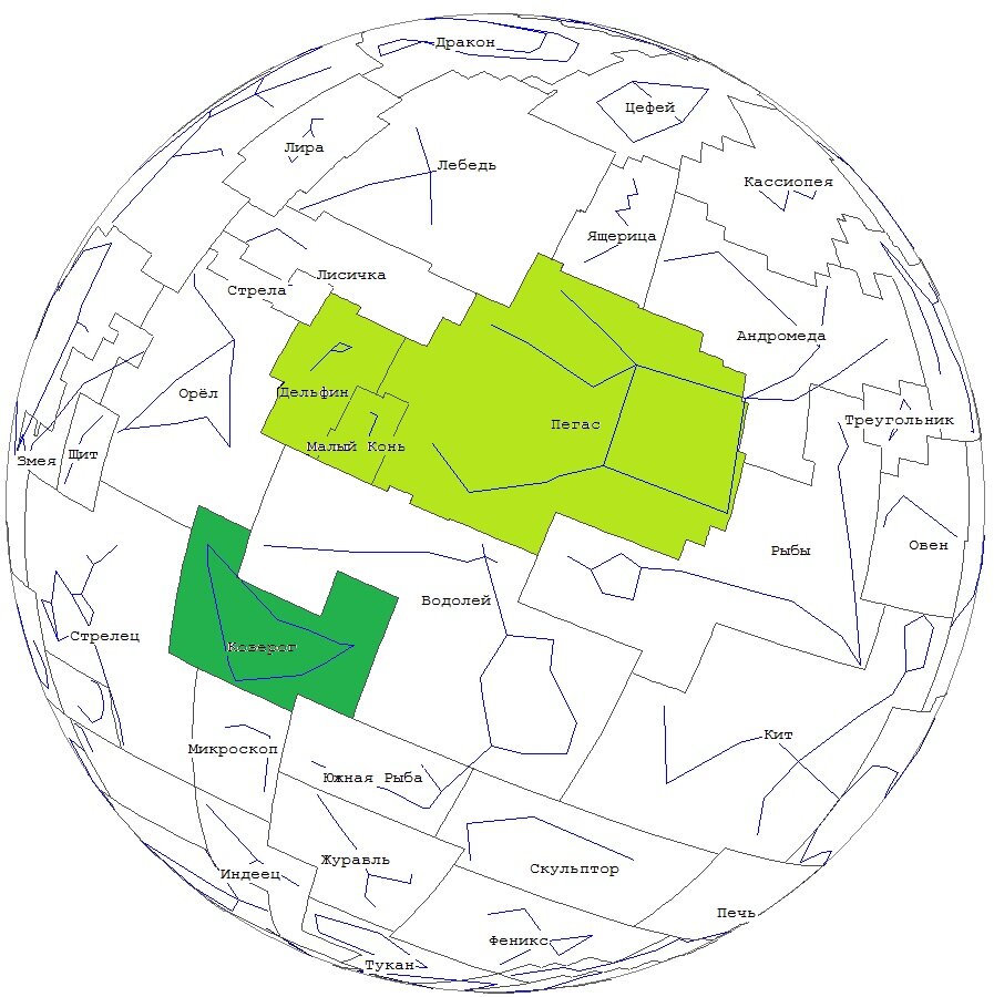 "Конские" созвездия рядом с Козерогом