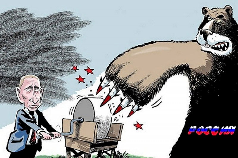 Путин на медведе рисунок