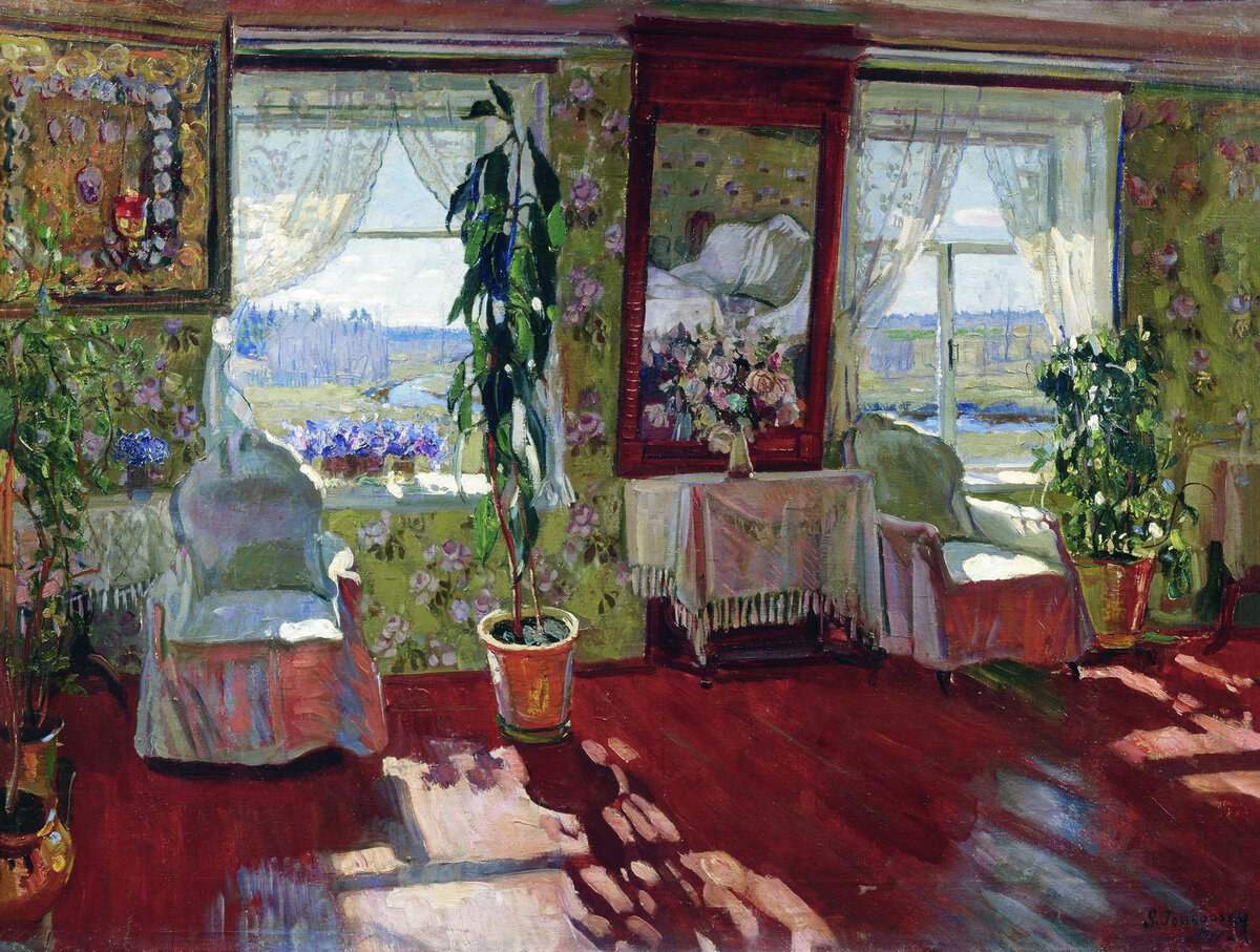 С.Ю.Жуковский. Интерьер. 1917