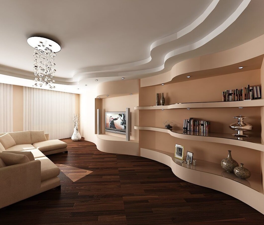 Гипсокартонные конструкции выглядят замечатльно, долговечны