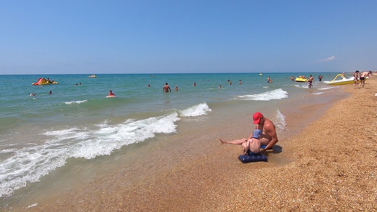 Лазурное море сегодня 4.07.19 на Пляже «Благо»