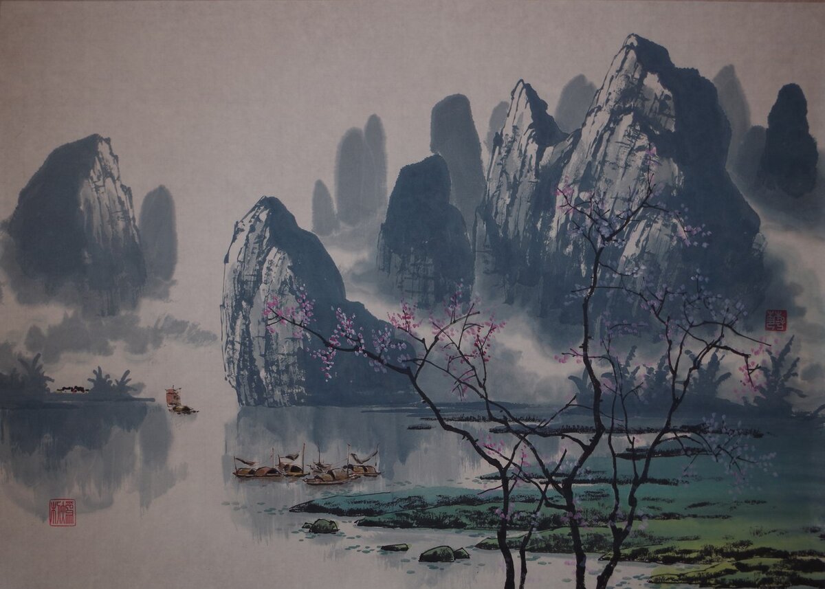 Картина с выставки "Гохуа на Неве"