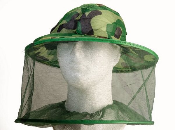 Защищаем голову, шею и лицо на рыбалке от укусов комаров - москитная сетка