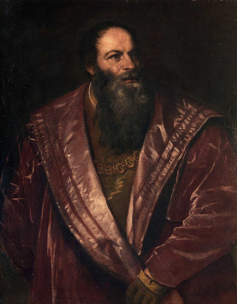 Тициан. «Портрет Аретино», 1545,