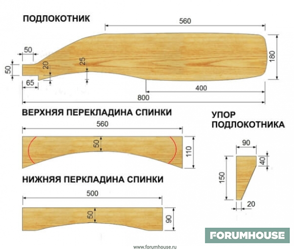 Адирондак кресло чертеж в сантиметрах