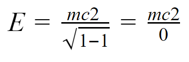 E=mc21-1=mc20; 