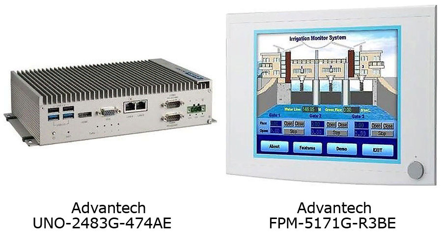Встраиваемый компьютер и защищенный монитор от Advantech, на базе которых было построено решение от АВЕОН