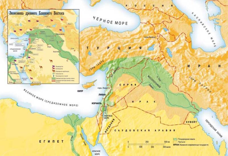 Карта древнего востока страны