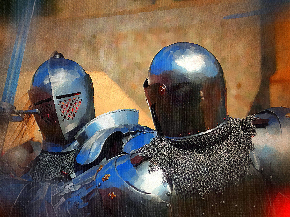 Рыцарский поединок. Миниатюра на основе кадра из фильма