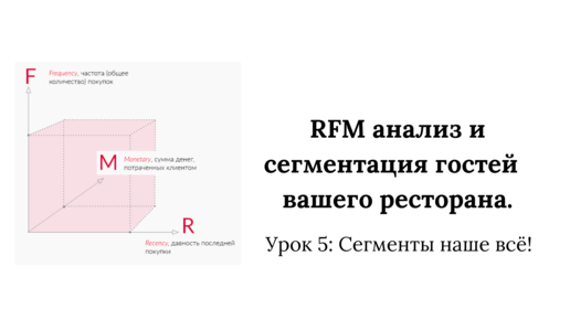 RFM-анализ и сегментация гостей в HoReCa