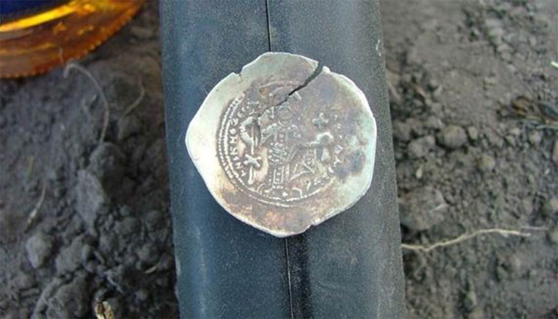 Одна из русских монет, обнаруженная в Ирландии